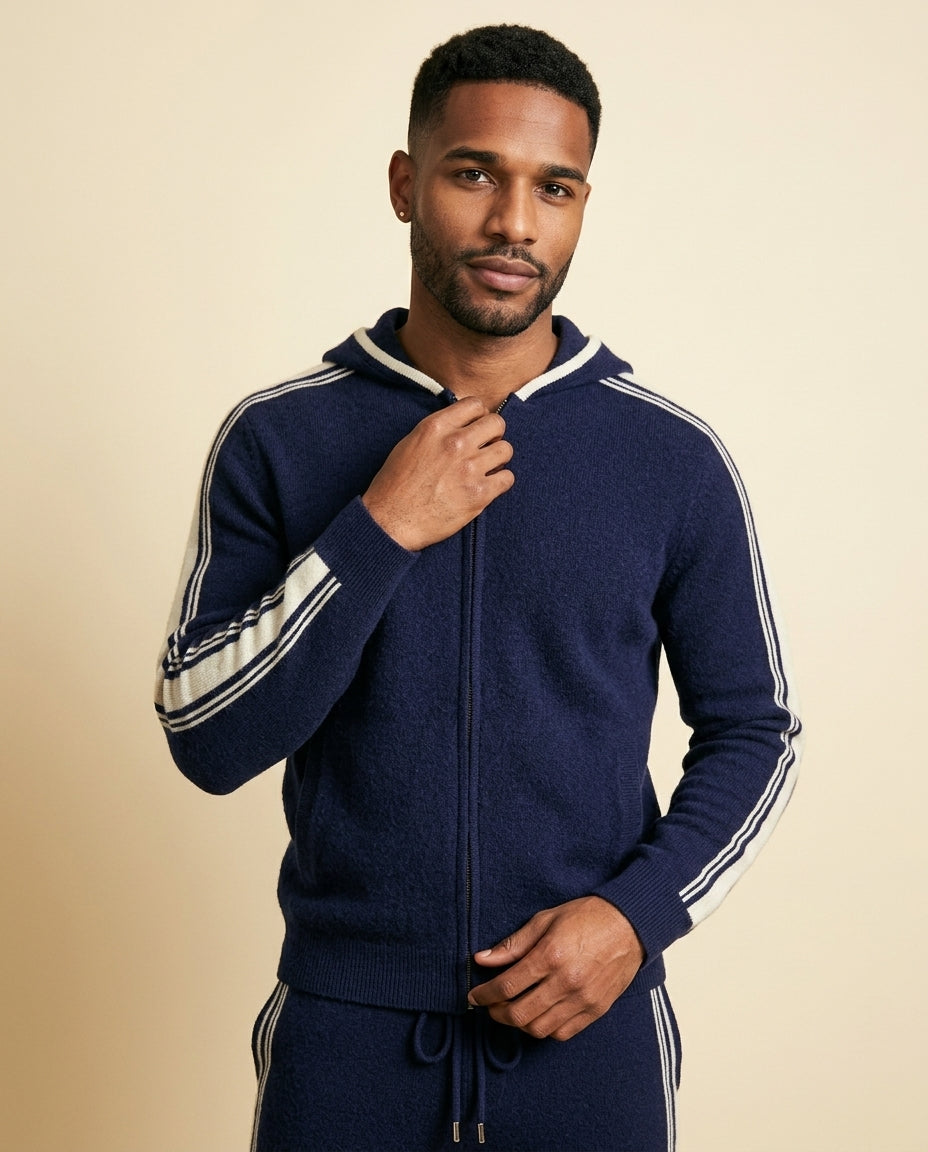 Cashmere-blandet Træningssæt Navy