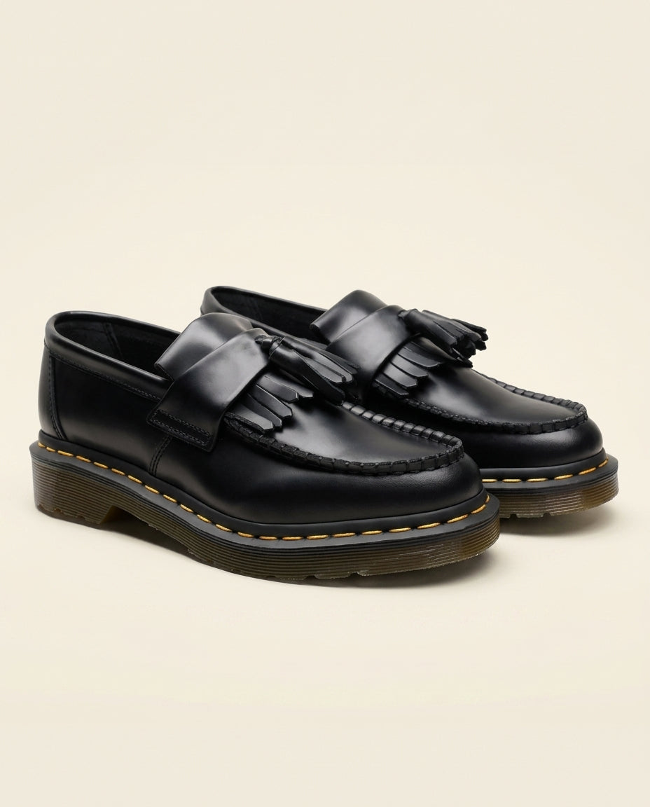 Læder Tassel Loafer Sort