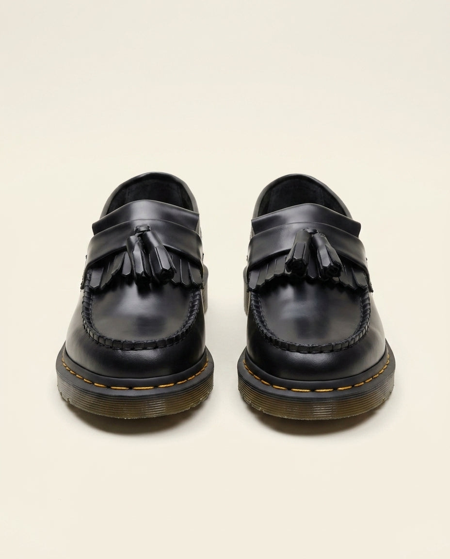 Læder Tassel Loafer Sort