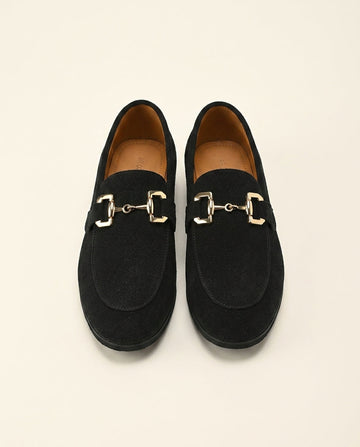 Suedes Horsebit Loafer Sort