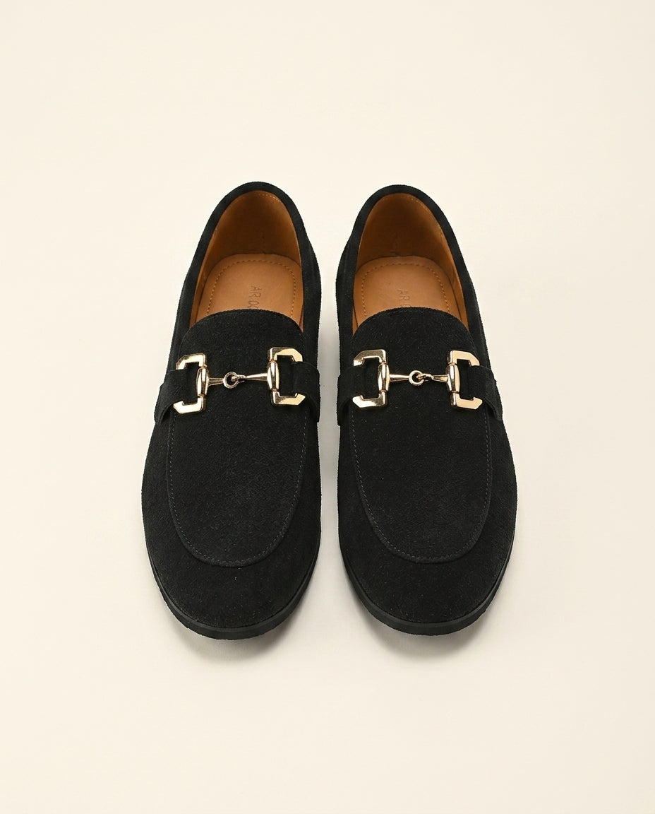 Suedes Horsebit Loafer Sort