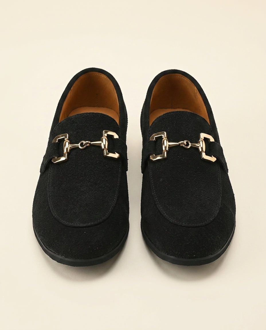 Suedes Horsebit Loafer Sort