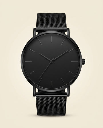 Minimalistisk Mesh Stål Ur Sort