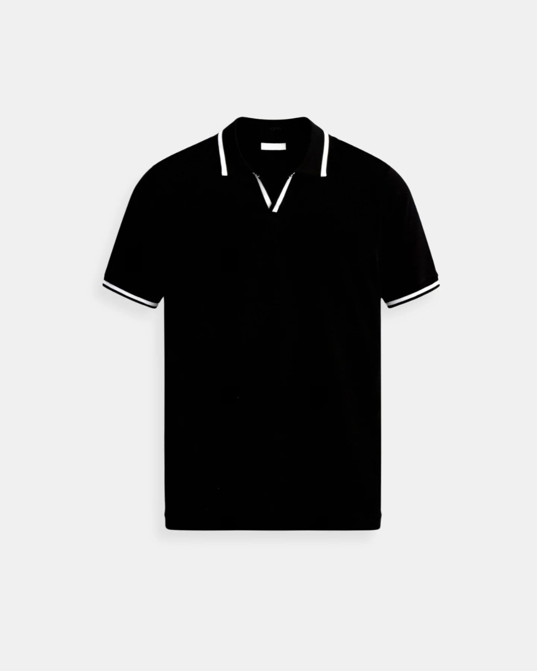 Herre Polo Shirt med Kontrastkrave Korte Ærmer Letvægts Åndbar Stilfuld Smart Casual Moderne Fit Top