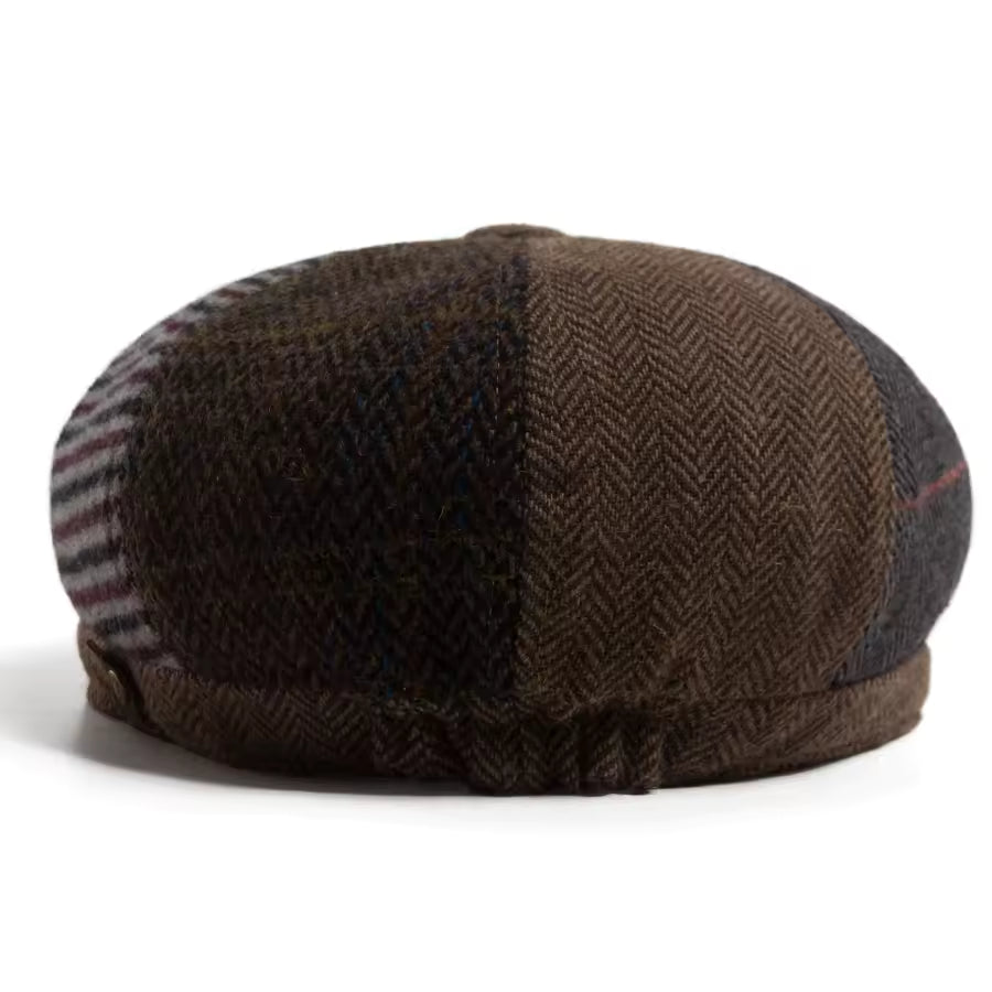 Patchwork-Schiebermütze aus Wolle
