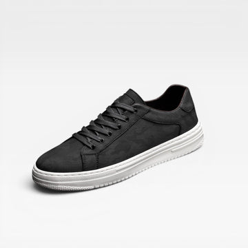 Herre Læder Sneakers – Klassiske Snøre Smart Casual Hverdags Sneakers