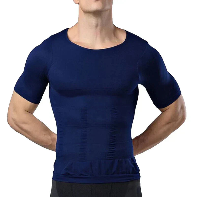 Herre Formende Fitness T-Shirt – Kompression Åndbar Stræk Komfortabel Muskelstøtte Activewear Fit