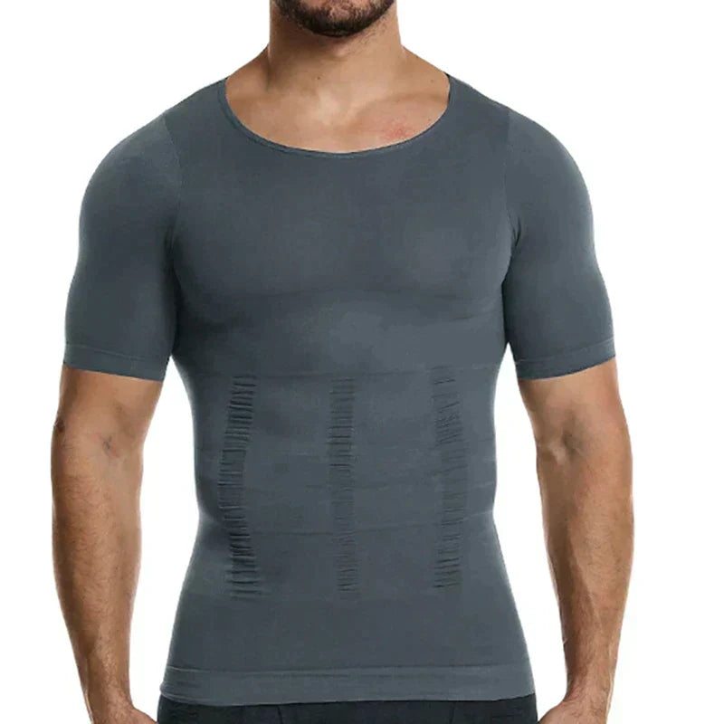 Herre Formende Fitness T-Shirt – Kompression Åndbar Stræk Komfortabel Muskelstøtte Activewear Fit