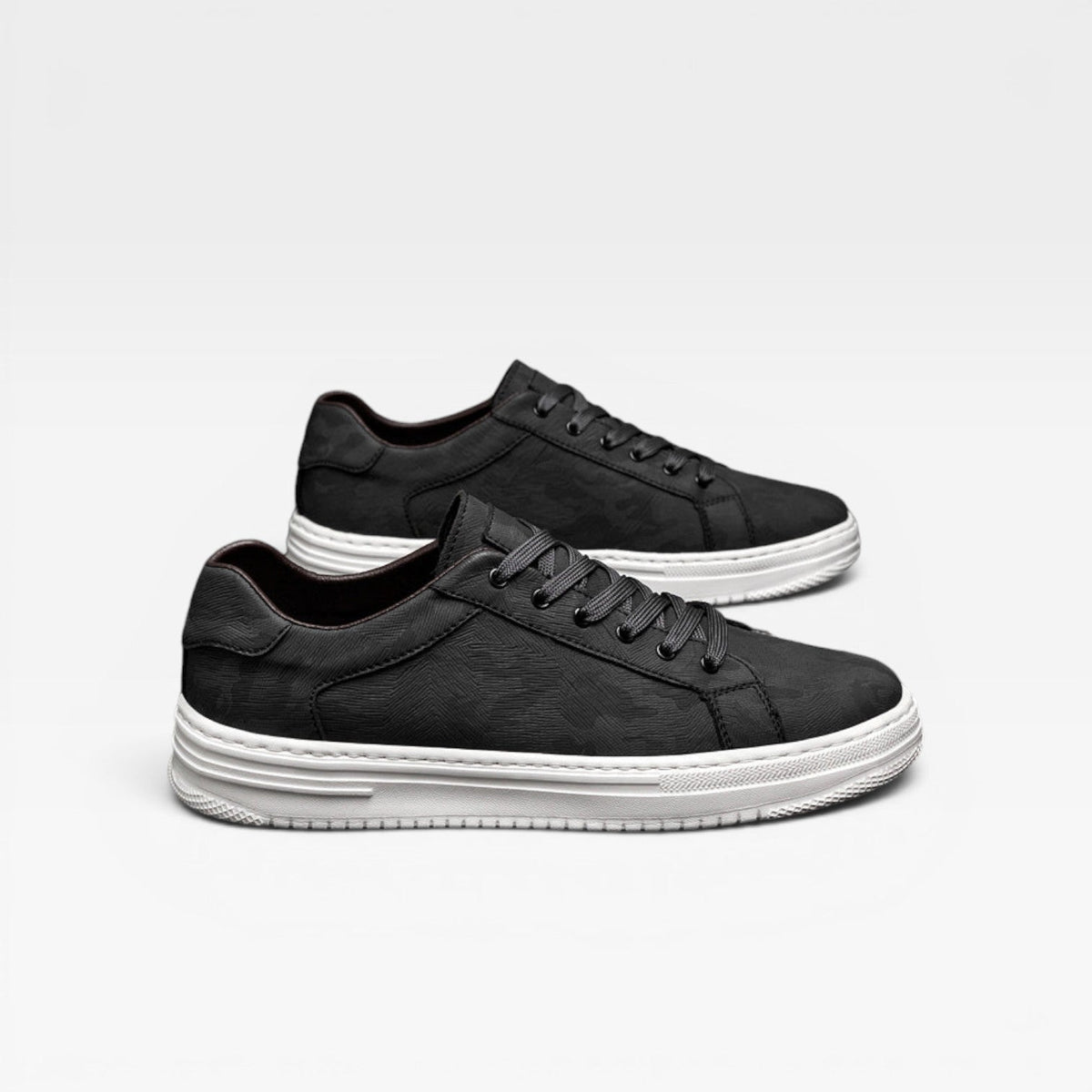 Herre Læder Sneakers – Klassiske Snøre Smart Casual Hverdags Sneakers