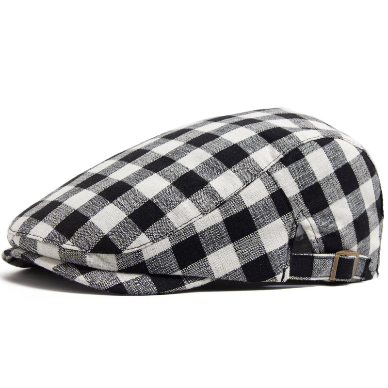 Vichy-Karo-Schiebermütze