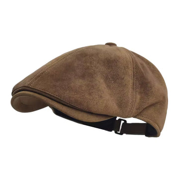 Warme Driver-Mütze in Lederoptik