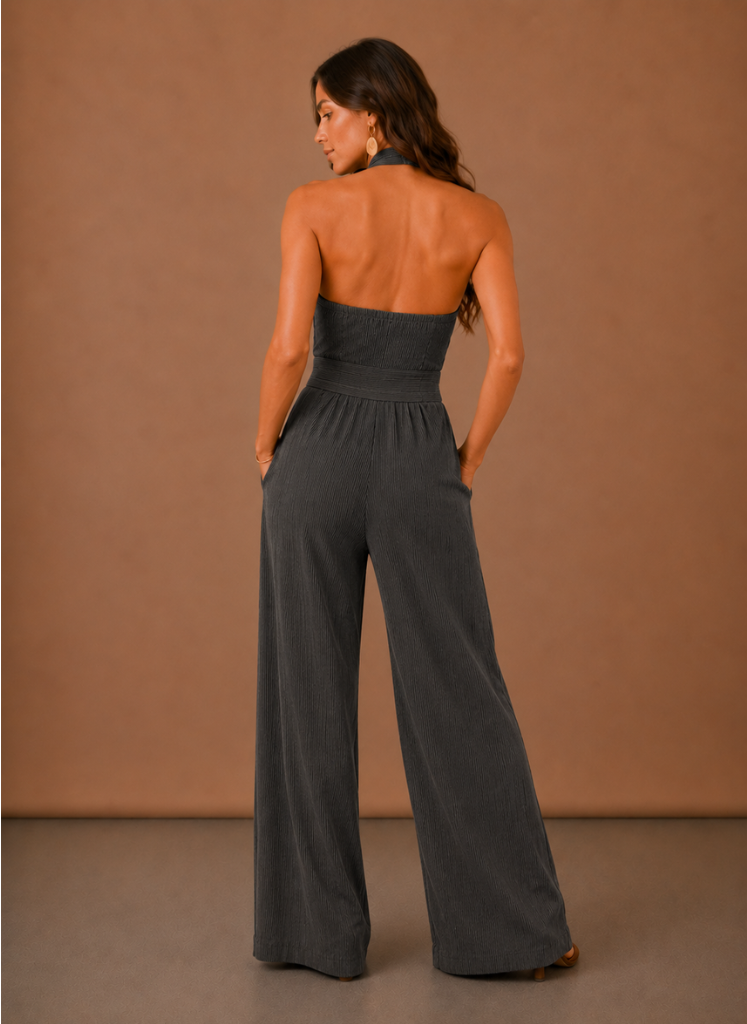 Kvinders Halterneck Bred Ben Jumpsuit – Elegant Sommerbegivenhed | Areleon