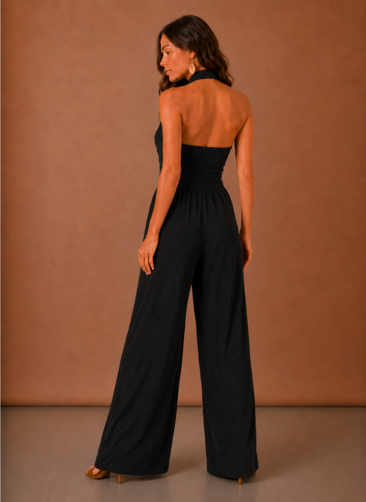 Kvinders Halterneck Bred Ben Jumpsuit – Elegant Sommerbegivenhed | Areleon