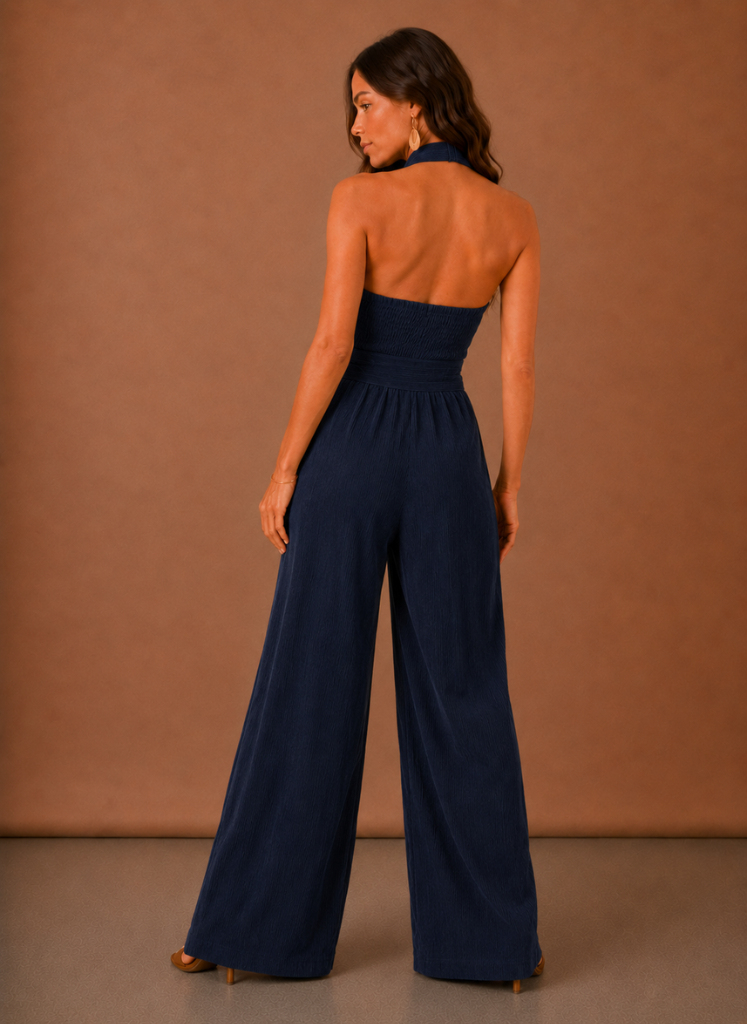 Kvinders Halterneck Bred Ben Jumpsuit – Elegant Sommerbegivenhed | Areleon