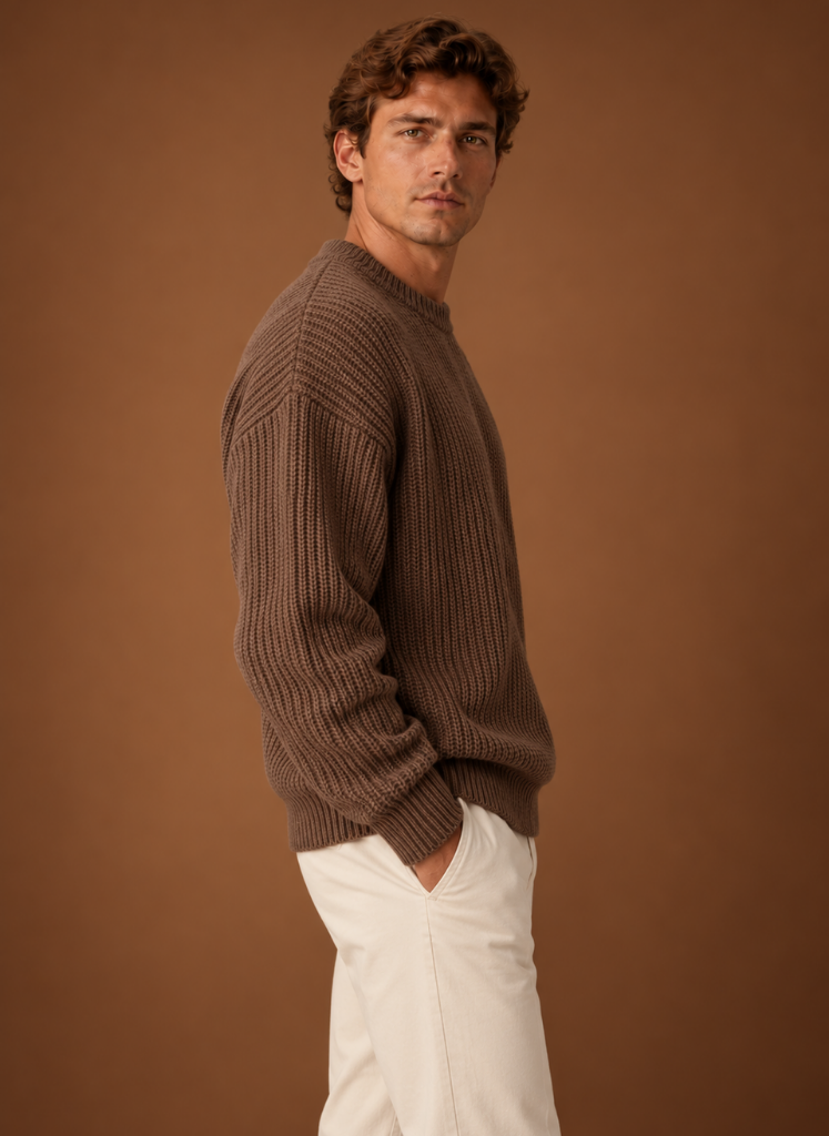 Herre Chunky Strik Crewneck Sweater | Areleon