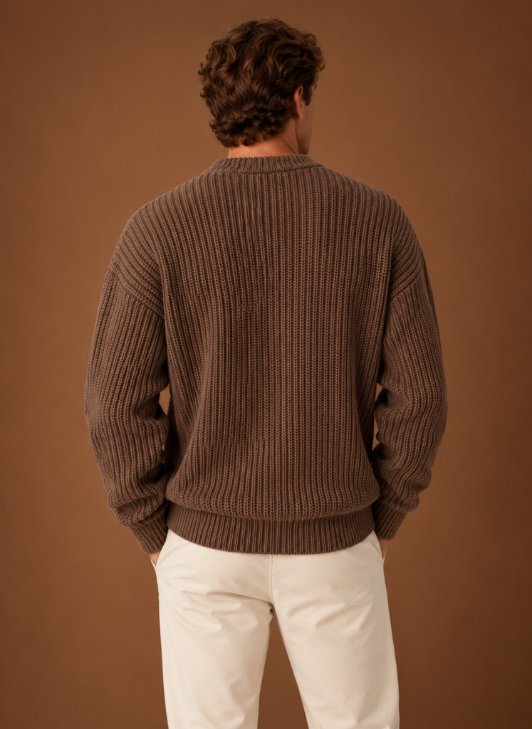 Herre Chunky Strik Crewneck Sweater | Areleon