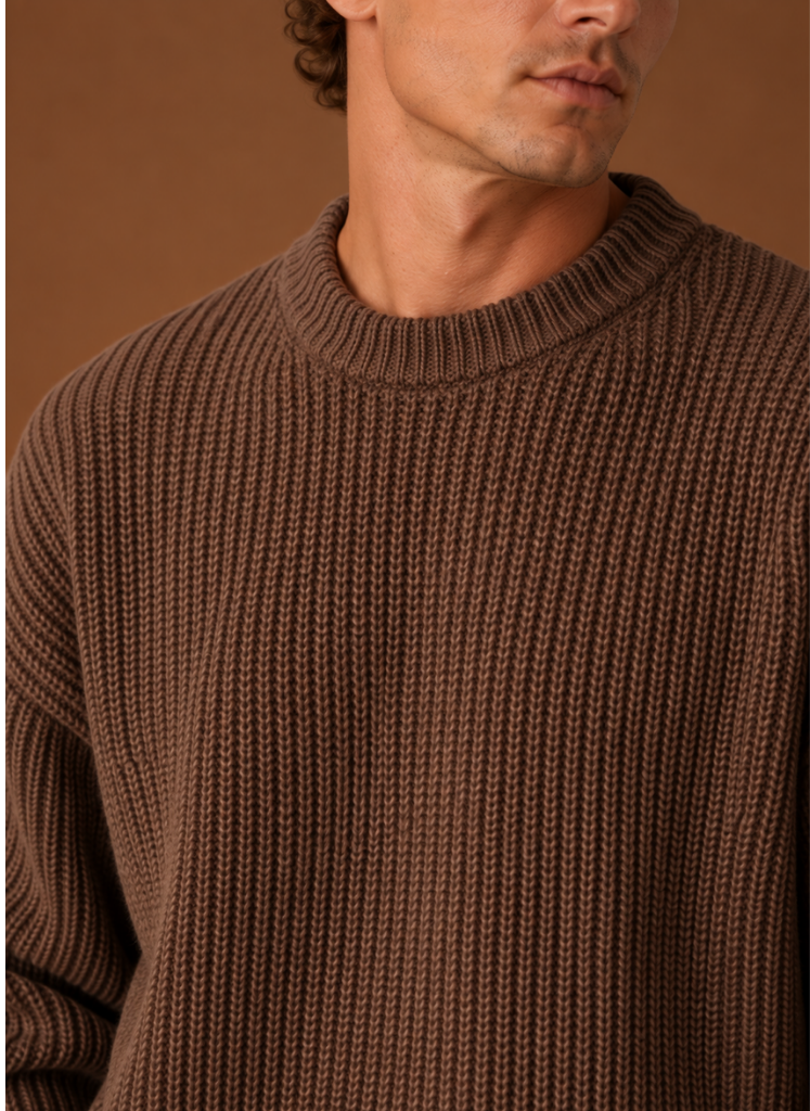 Herre Chunky Strik Crewneck Sweater | Areleon