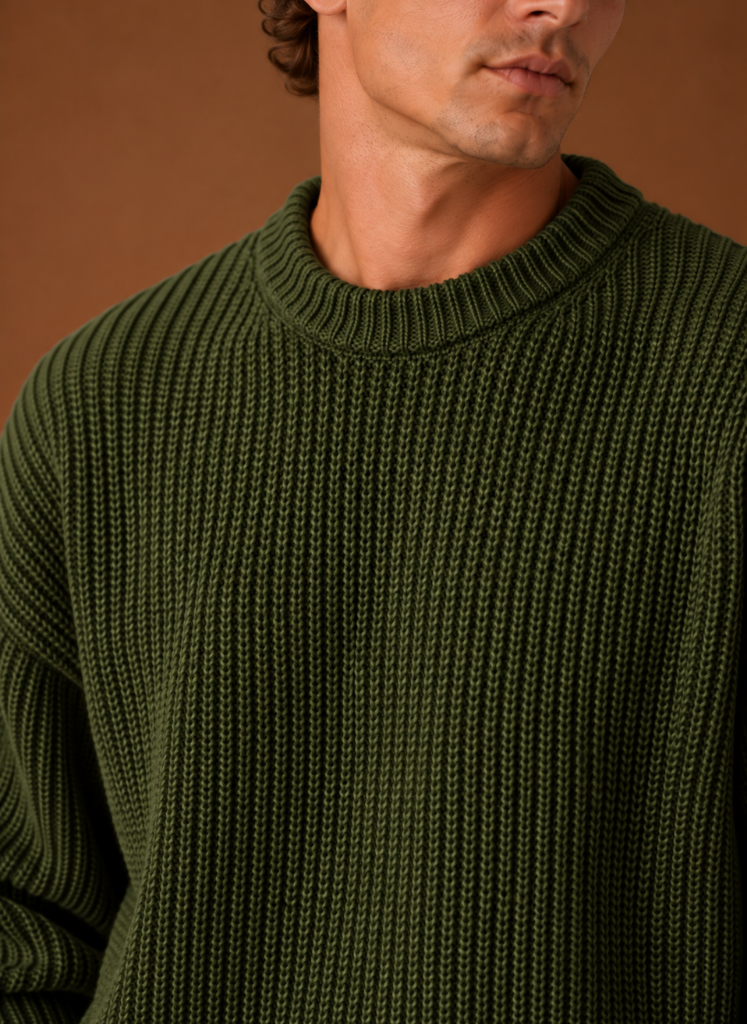 Herre Chunky Strik Crewneck Sweater | Areleon