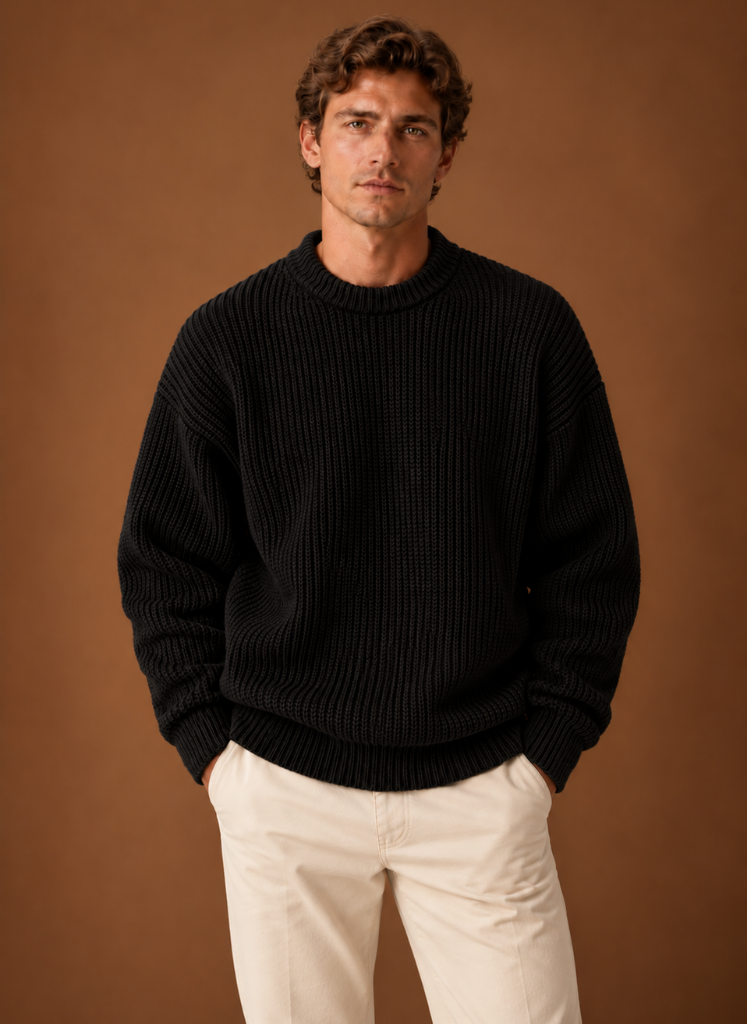 Herre Chunky Strik Crewneck Sweater | Areleon