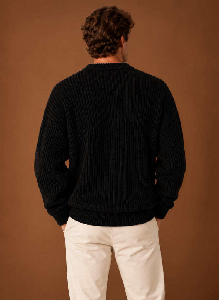 Herre Chunky Strik Crewneck Sweater | Areleon