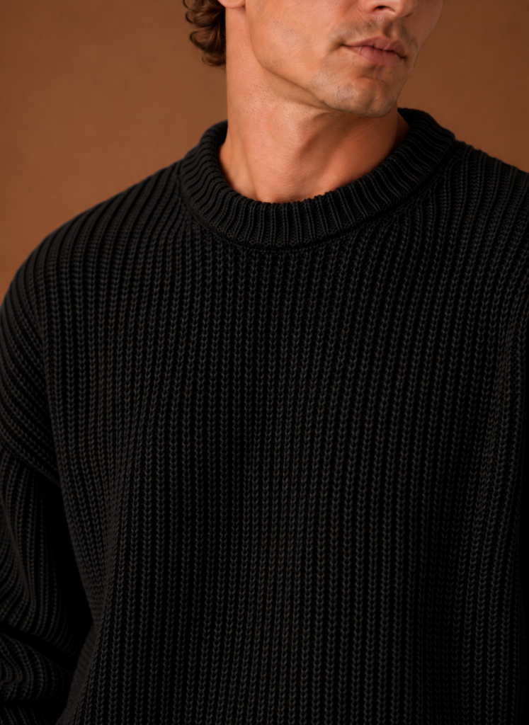 Herre Chunky Strik Crewneck Sweater | Areleon