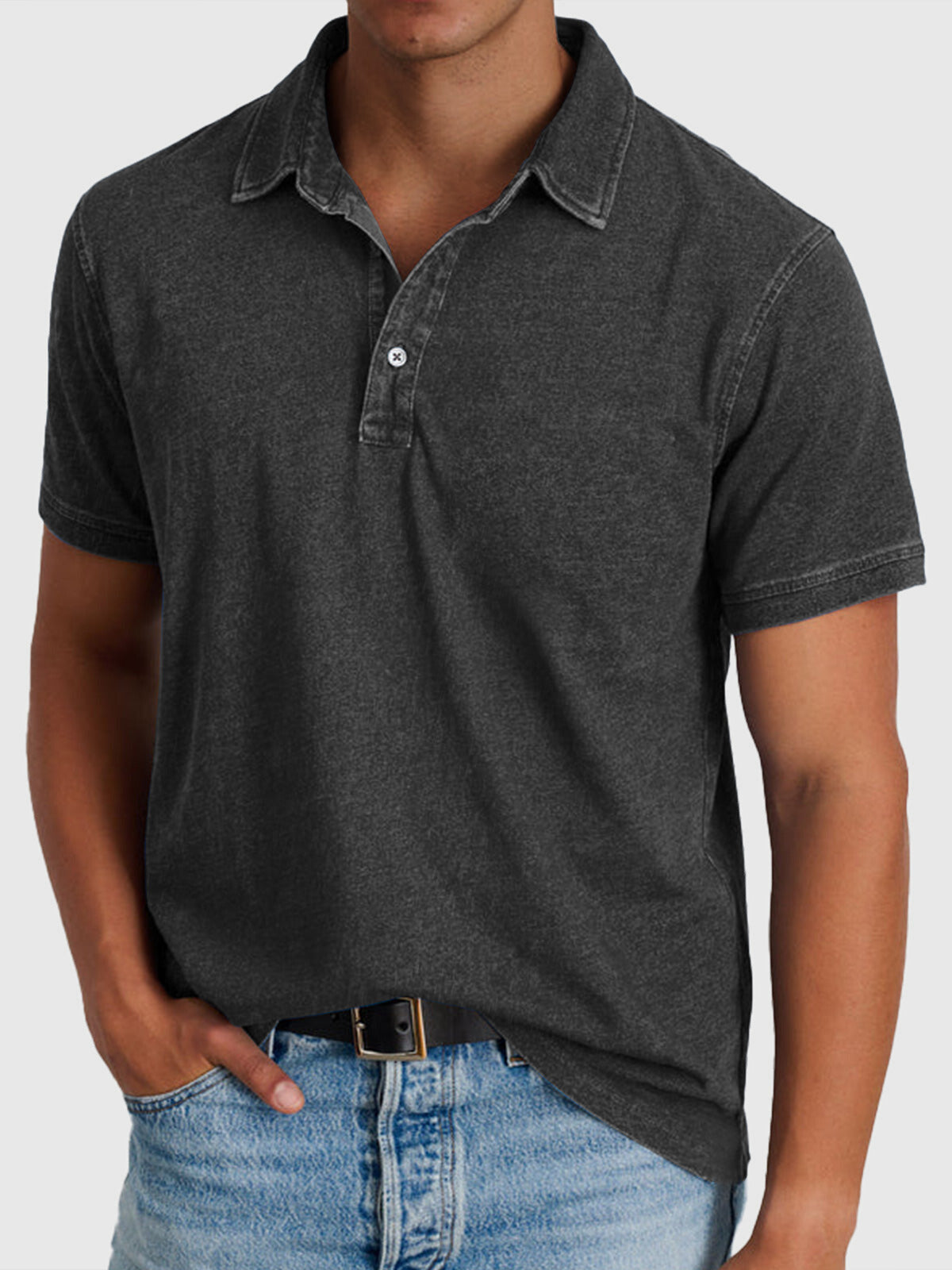 Herre Vasket Finish Regular Fit Kortærmet Polo Shirt
