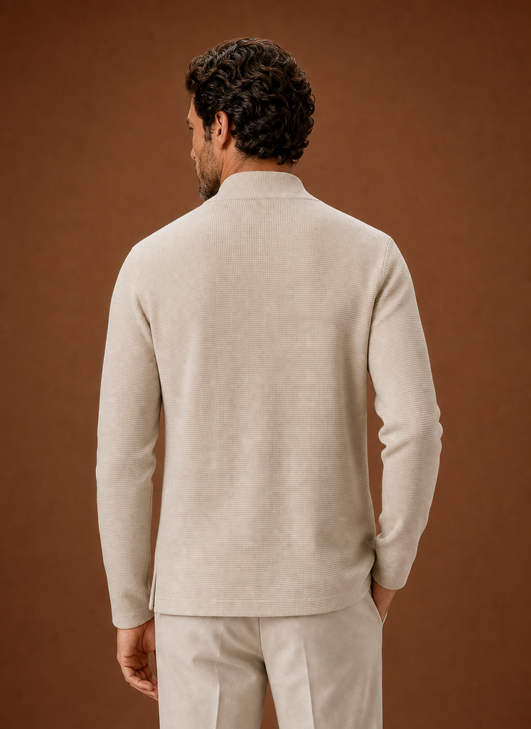 Herre Strikket Cardigan - Åben Front Lang Cardigan | Areleon