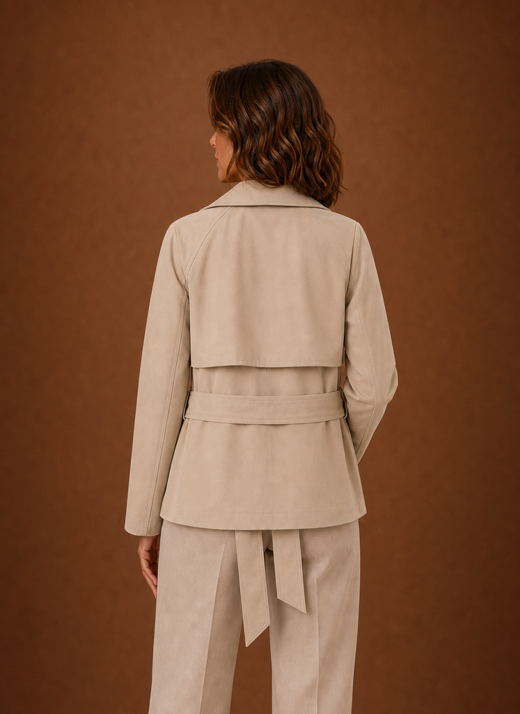 Kvinders Trench Coat - Bælte i Taljen Casual Jakke | Areleon