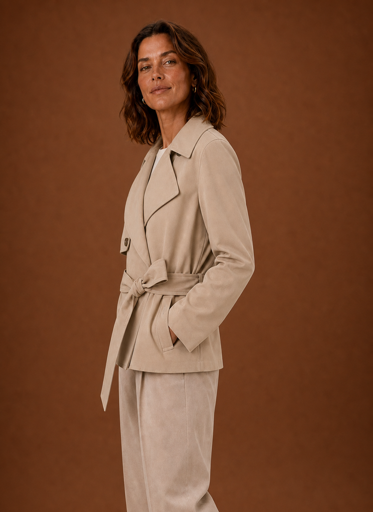 Kvinders Trench Coat - Bælte i Taljen Casual Jakke | Areleon