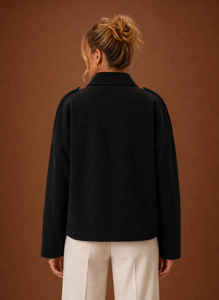 Kvinders Suede Oversized Jakke | Areleon