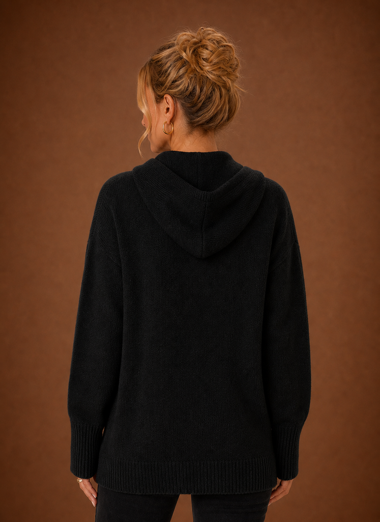 Kvinders Strikket Cardigan - Oversized Knappet Sweater | Areleon