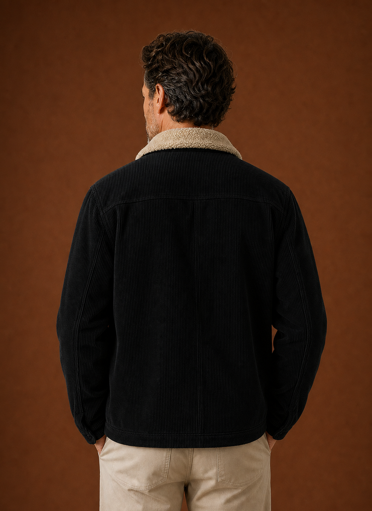 Mænds Corduroy Sherpa Forårsjakke | Areleon