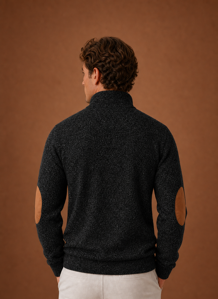 Herre Mock Neck Pullover Lag Sweater | Areleon