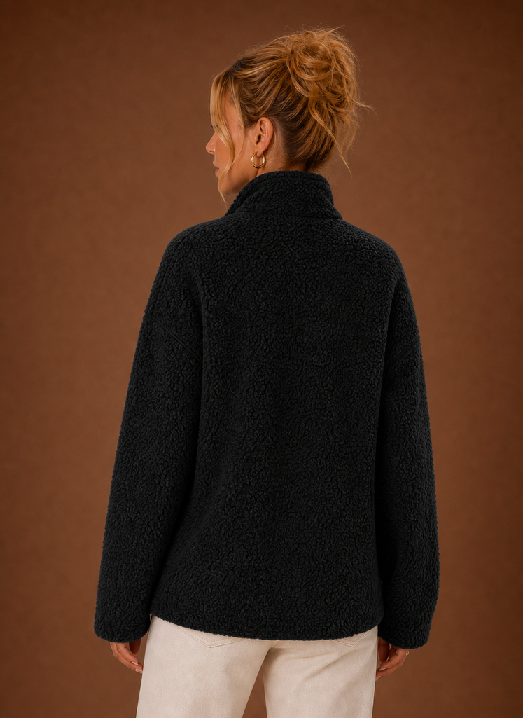 Dame Sherpa Zip-Up Jakke | Areleon