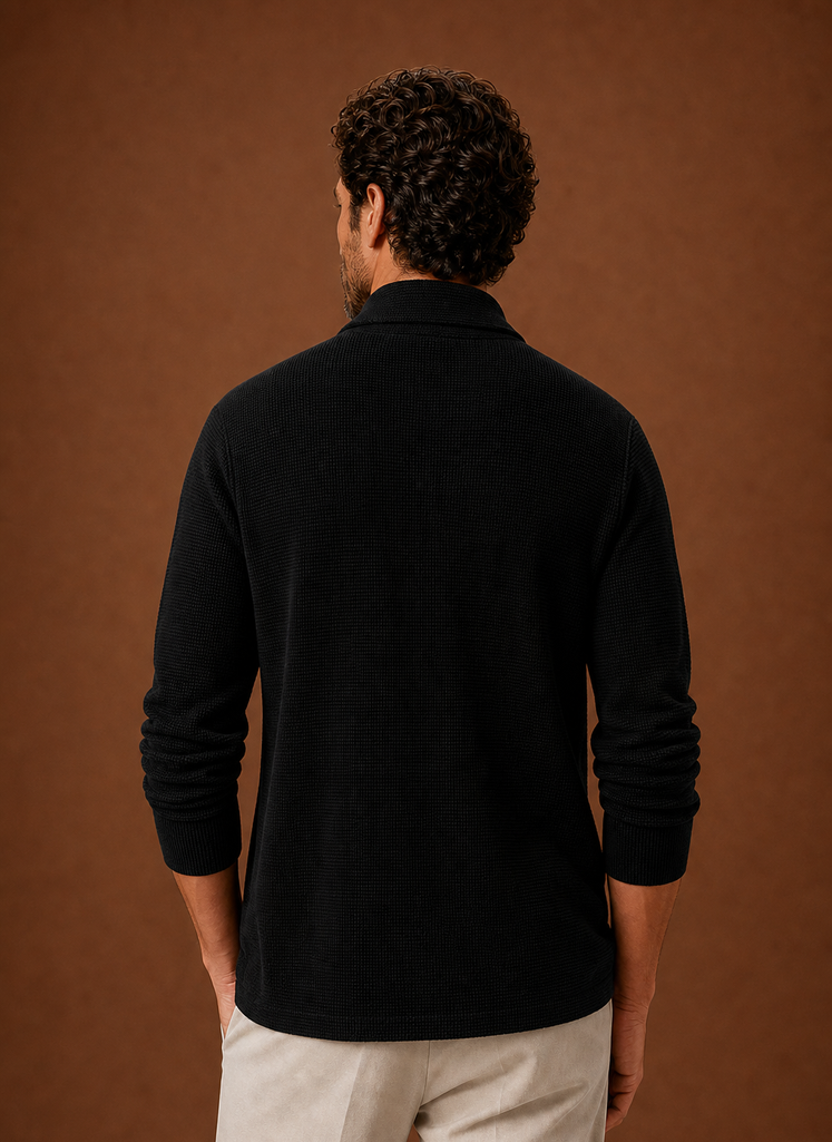 Herre Strikket Cardigan - Åben Front Lang Cardigan | Areleon