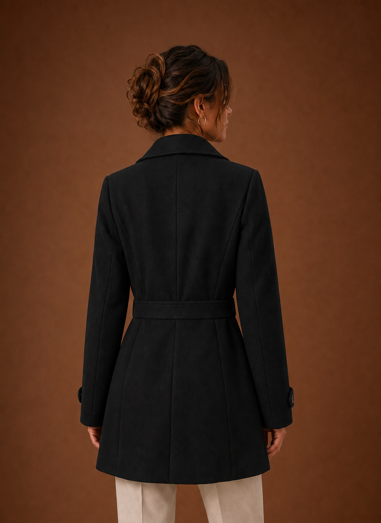 Kvinders Trench Coat - Mellemlang Jakke med Knapper | Areleon