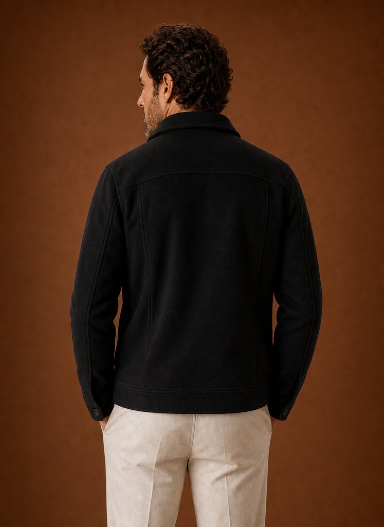 Herre Button-Front Casual Skjortejakke | Areleon