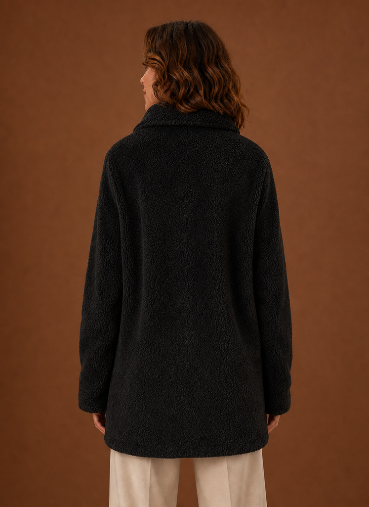 Dame Fleece Sherpa Zip Up Vinterjakke | Areleon