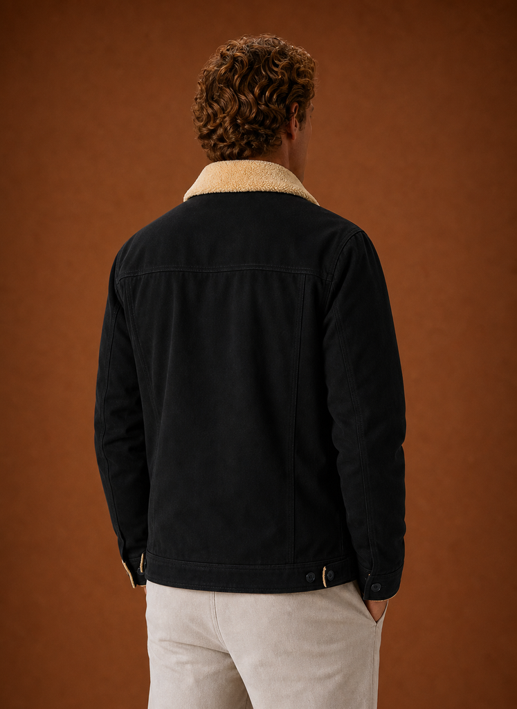 Herre Sherpa Jakke - Fleece Krave Fôret Casual Jakke | Areleon
