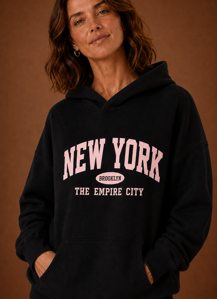 Kvinders Pullover Hoodie - Oversized Grafisk Sweater | Areleon