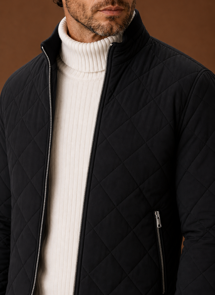 Herre Quilted Fleece Foring Vinterjakke | Areleon