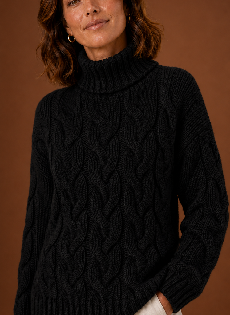 Kvinders Kabelstrik Sweater - Pullover Strikvarer | Areleon