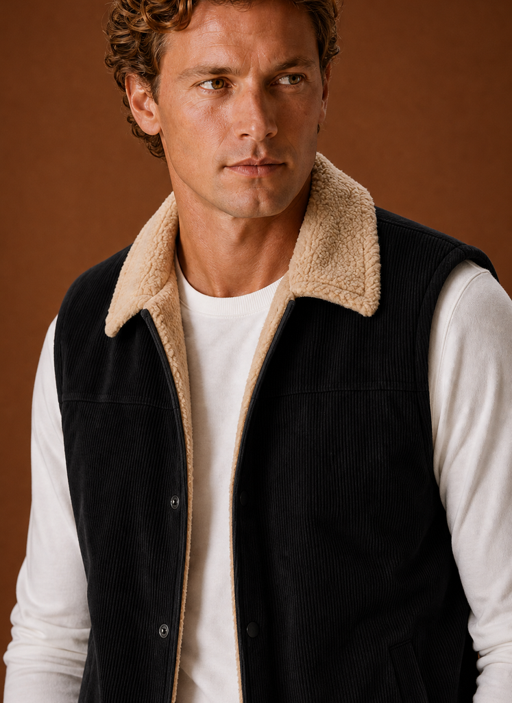 Herre Sherpa-forret Vest - Varm Vinter Gilet | Areleon