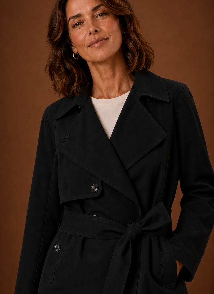 Kvinders Trench Coat - Bælte i Taljen Casual Jakke | Areleon