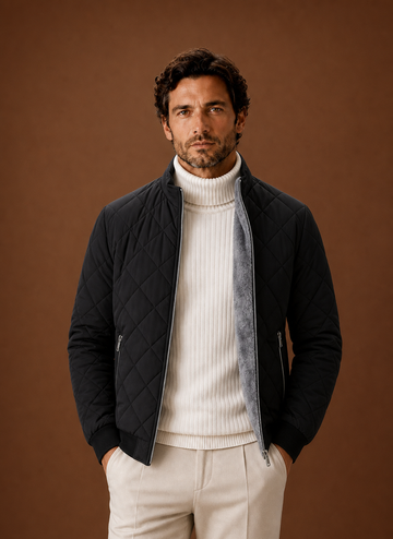 Herre Quilted Fleece Foring Vinterjakke | Areleon