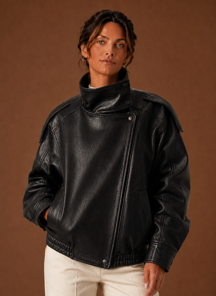 Dame Casual Jakke - Tragtkrave Jakke | Areleon