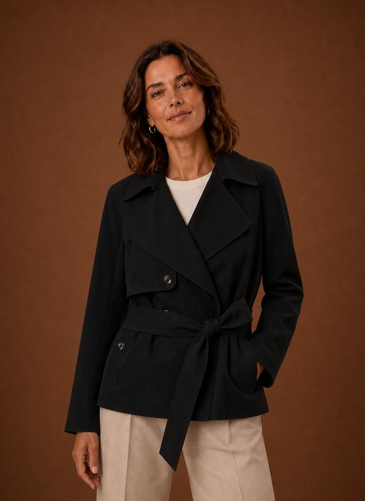 Kvinders Trench Coat - Bælte i Taljen Casual Jakke | Areleon
