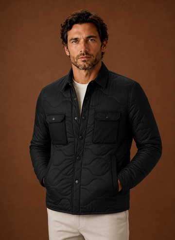 Herre Quilted Skjortejakke - Casual Overcoat | Areleon
