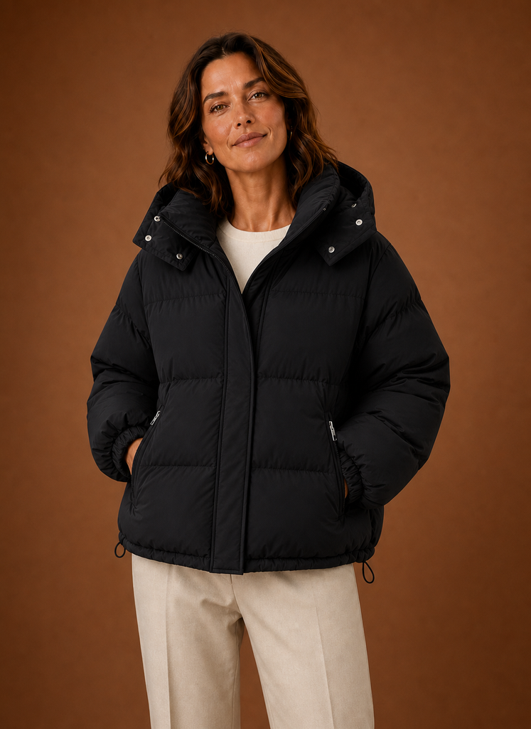Kvinders varme pufferjakke - Oversized vinterfrakke | Areleon
