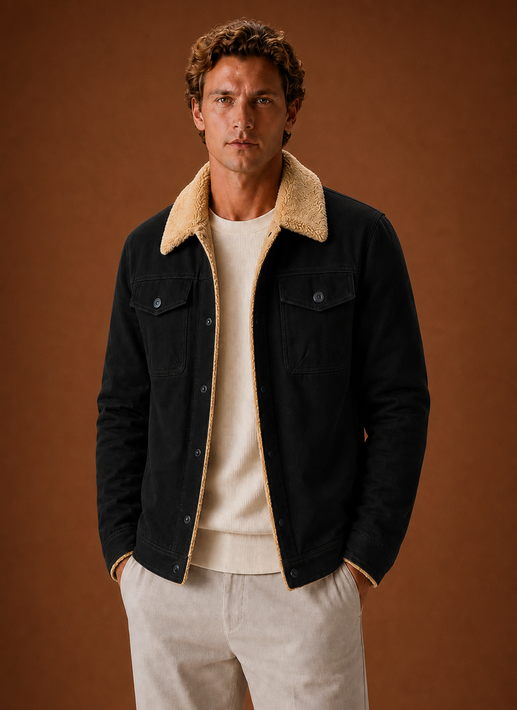 Herre Sherpa Jakke - Fleece Krave Fôret Casual Jakke | Areleon